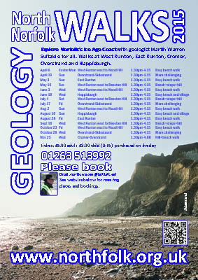 Poster for Northfolk Geology Walks 2015